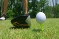 Golfer Teeing Off With Driver Footage