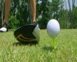 Golfer Teeing Off With Driver SD Footage