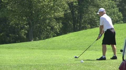 Golfer teeing off Stock Footage 10570119