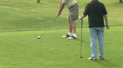 Golfer Tees Off 3 Video stock 279543