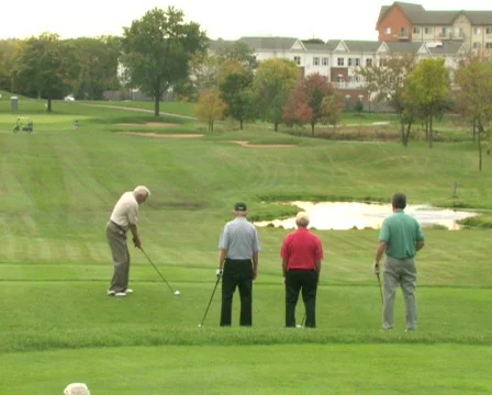 Golfer Tees Off 4 Stock Footage 283308