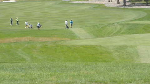 Golfers on the course Stock Footage 40467642