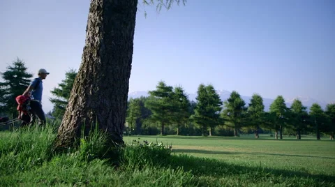 Golfers on golf course Stock Footage 41472221