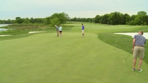 Golfers Play Sets Stock Footage 74249058
