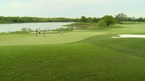 Golfers Play in Teams Stock Footage 74248483
