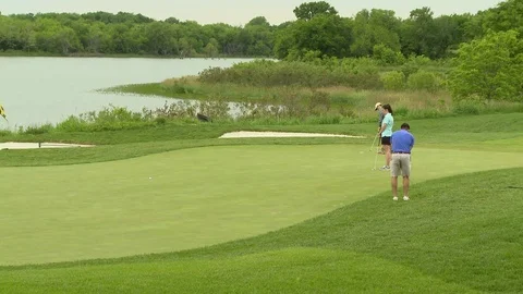 Golfers Play Teams Stock Footage 74249459