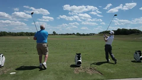 Golfers Teeing off at Practice Range 動画素材 172163854