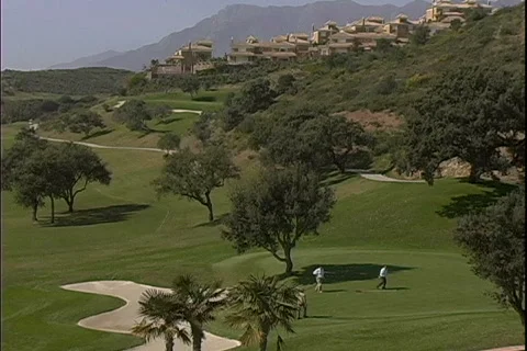 Golfers &amp; Vista 库存影片 817825