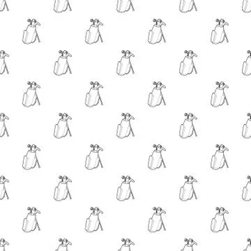 Golfing bag pattern seamless Stock Illustration