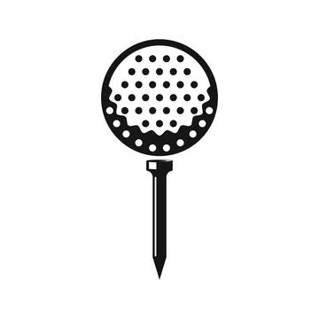 Golfing ball icon in flat style. Golfer vector illustration on isolated bac.. Stock Illustration