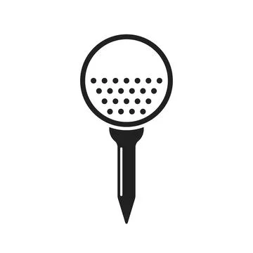 Golfing ball icon in flat style. Golfer vector illustration on isolated bac.. Stock Illustration