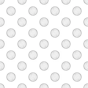 Golfing ball pattern seamless Stock Illustration