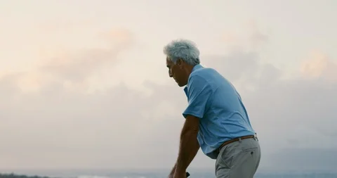 Golfing into the clouds Stock Footage 102410288