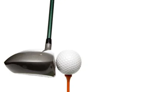 Golfing A driver just before it hits a golf ball. (License=RF) 2434586 Cop... 스톡 사진