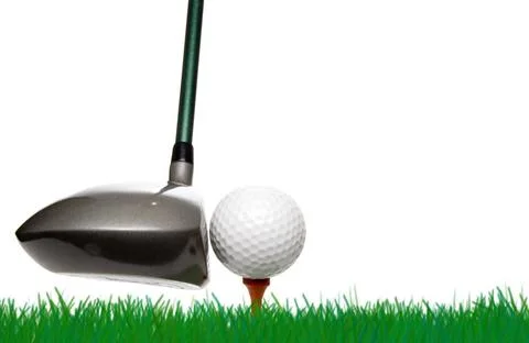 Golfing A driver just before it hits a golf ball. (License=RF) 2484962 Cop... 写真素材