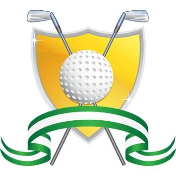 Golfing icon Stock Illustration