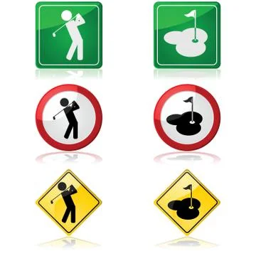 Golfing Stock Illustration