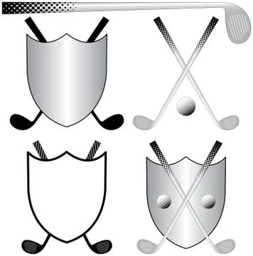 Golfing logos 스톡 일러스트