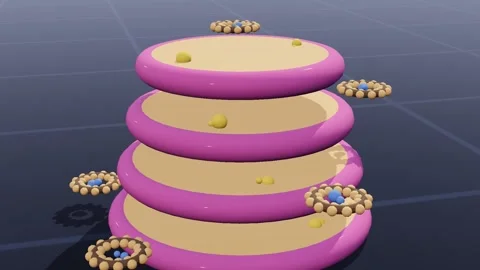 Golgi stack molecular biology 3d loop 3D animation seamless loop 스톡 동영상 341733891