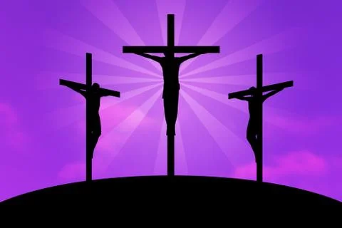 Golgotha Christian Background Stock Illustration