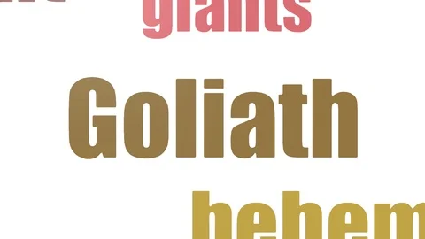 Goliath Word Cloud Animated On White Background Stock Footage 103096725