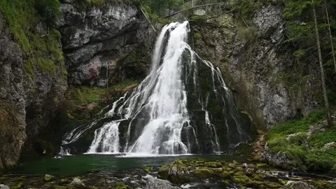 Gollinger Waterfall near Golling, Austria, HD Stock Footage