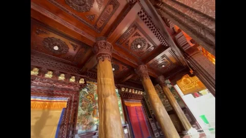 Gomang Monastery Entrance Walkthrough, Amdo Tibet Stock Footage 336871101
