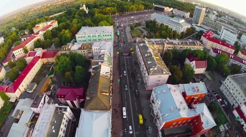 Gomel, Belarus - September 10, 2015: Cityscape And Architecture Stock Footage 59311288