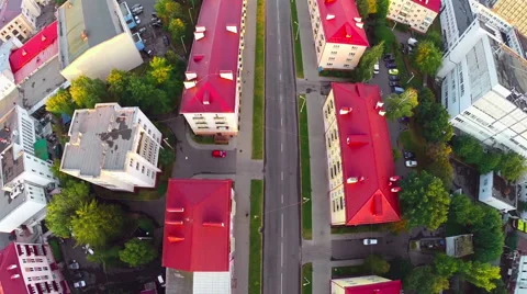 Gomel, Belarus - September 10, 2015: Cityscape And Architecture. View from above Stock Footage 59311541