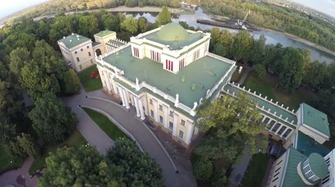 Gomel, Belarus - September 19, 2015: Gomel Palace and Park Ensemble Stock Footage 60065366