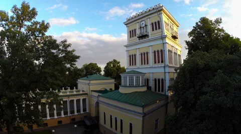 Gomel, Belarus - September 19, 2015: Palace and Park Ensemble Stock Footage 60065497