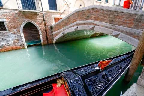 Gondola berthed Foto stock