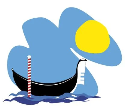 Gondola by day Stock Illustration