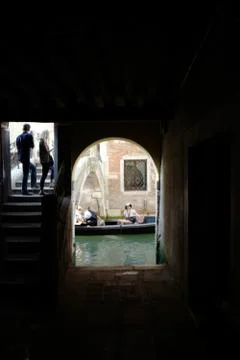 Gondola frames within a frame Stock Photos