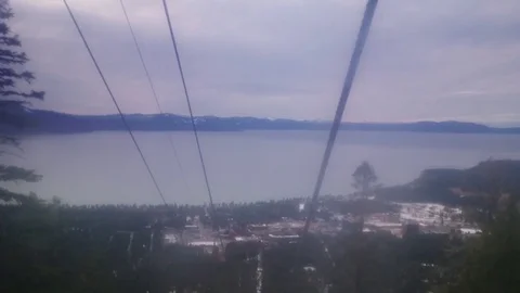 Gondola Going Down Stock Footage 84548386