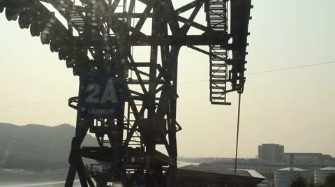 Gondola lift point of view Stock Footage 3741253