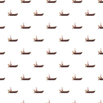 Gondola riders creating repetitive pattern for travel Illustrazione stock