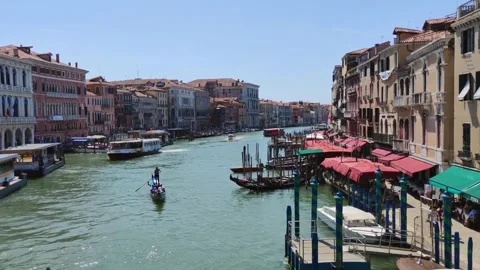 Gondola river boating Video stock 273210698