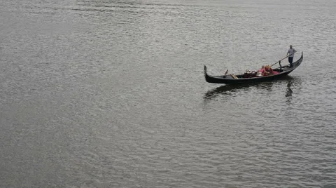 Gondola in River Stock Footage 40767455
