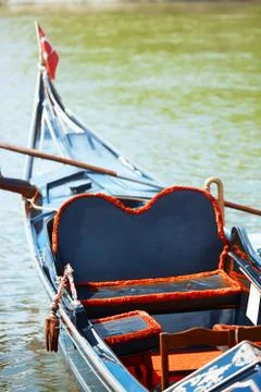 Gondola in the river Stock Photos