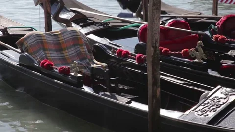 Gondola Shining, Venice, Close Up Stock Footage 71640960