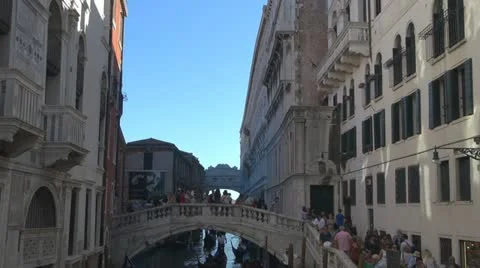 Gondolas on the canals inVenice Video stock 12346658
