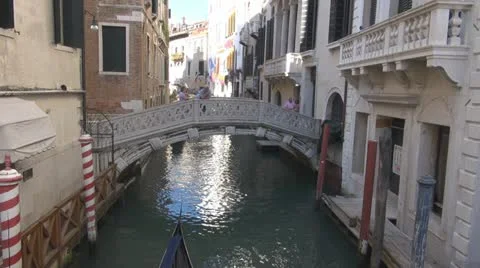 Gondolas on the canals inVenice Video stock 12347210