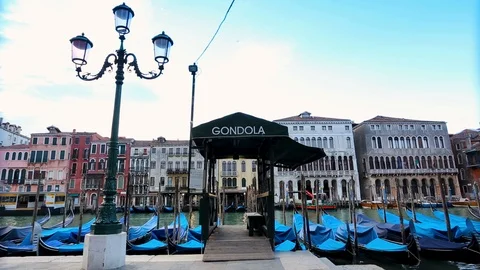 Gondolas in Italy Video stock 94321105