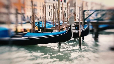 Gondolas in Italy Stock Footage 94321158