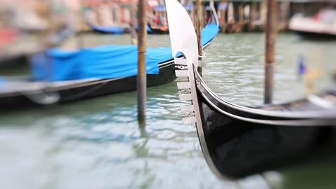 Gondolas in Italy Stock Footage 94321198