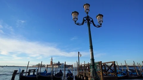 Gondolas in Italy Stock Footage 94321249