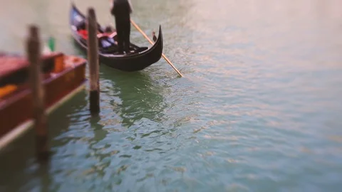 Gondolas in Italy Stock Footage 94323015