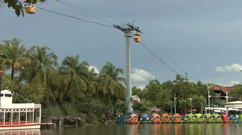 Gondolas At A Theme Park 스톡 동영상 1259782