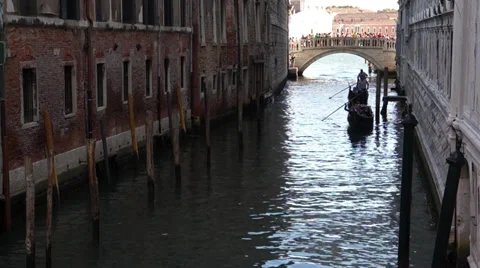 Gondolas of Venice (2 of 16) Stock Footage 32198705